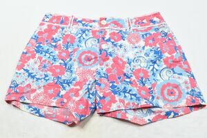 Lilly Pulitzer Palm Beach Fit Shorts Womens 4 Blue Pink Floral Casual